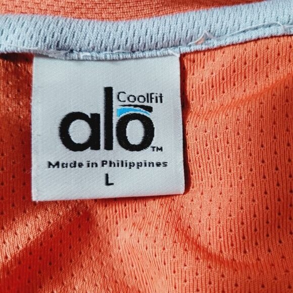 ALO Yoga Cool Fit Short Sleeve Polo‎ Size Large - Picture 5 of 7